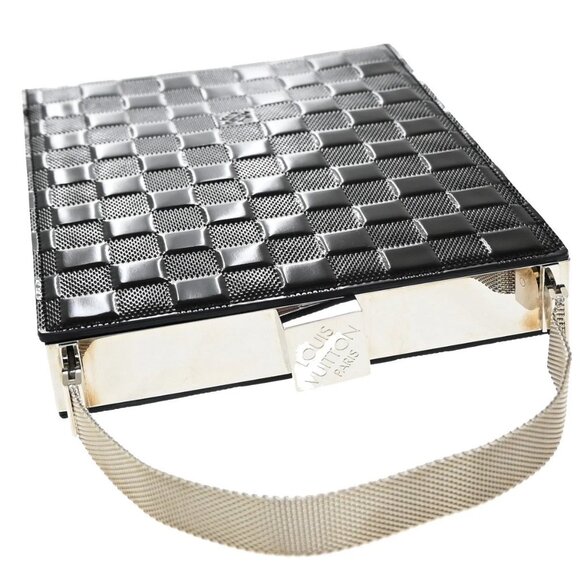 LOUIS VUITTON Ange Hand Bag Damier Vernis Leather Black Silver M92103 75KB434 - Picture 5 of 15